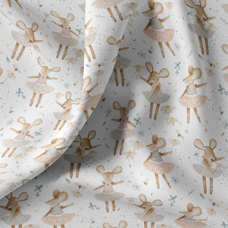 Printed Cotton AIZELLE White / Blue